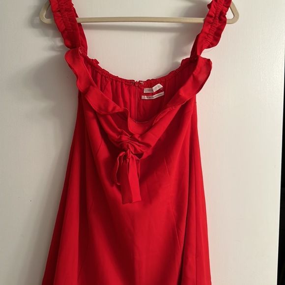 NWT Urban Outfitters Red Babydoll Dress Size L - Picture 12 of 15